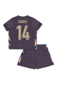 Engeland Ezri Konsa #14 Babytruitje Uit tenue Kind EK 2024 Korte Mouw (+ Korte broeken)